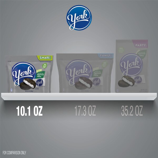 York Dark Chocolate Peppermint Patties, Candy Share Pack, 10.1 oz
