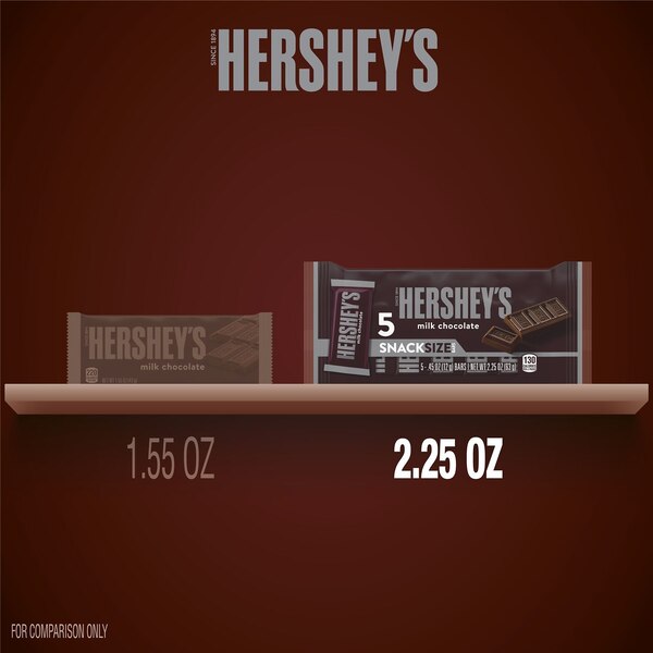Herchey's Milk Chocolate Snack Size Candy, 5 ct, 2.25 oz