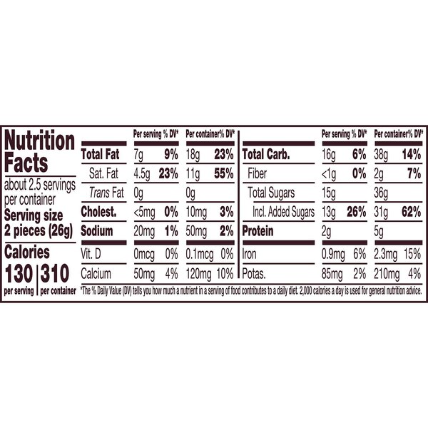 Herchey's Milk Chocolate Snack Size Candy, 5 ct, 2.25 oz