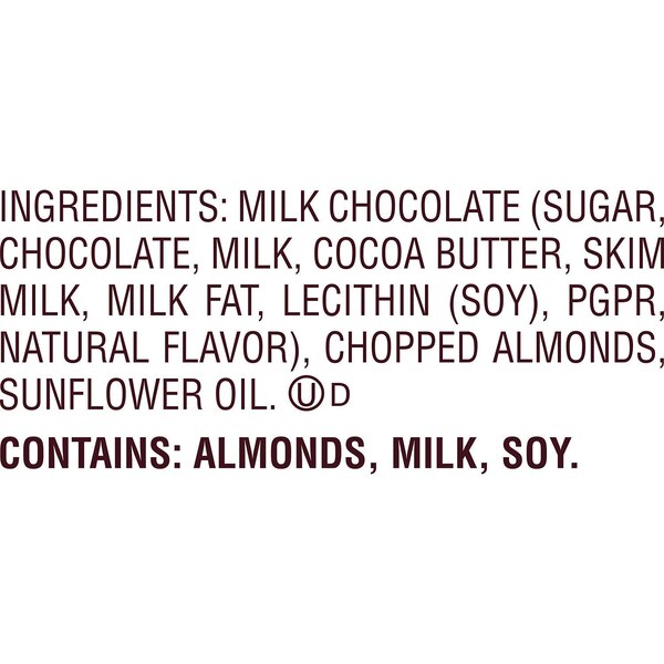 Hershey's, Milk Chocolate with Almonds Snack Size, Candy Bars Bag, 10.35 oz