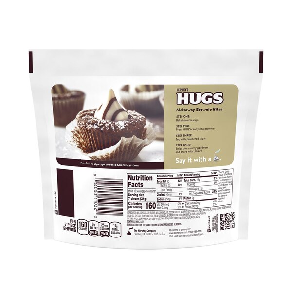 Hershey's Hugs Milk Chocolate and White Creme Candy, 10.6 oz