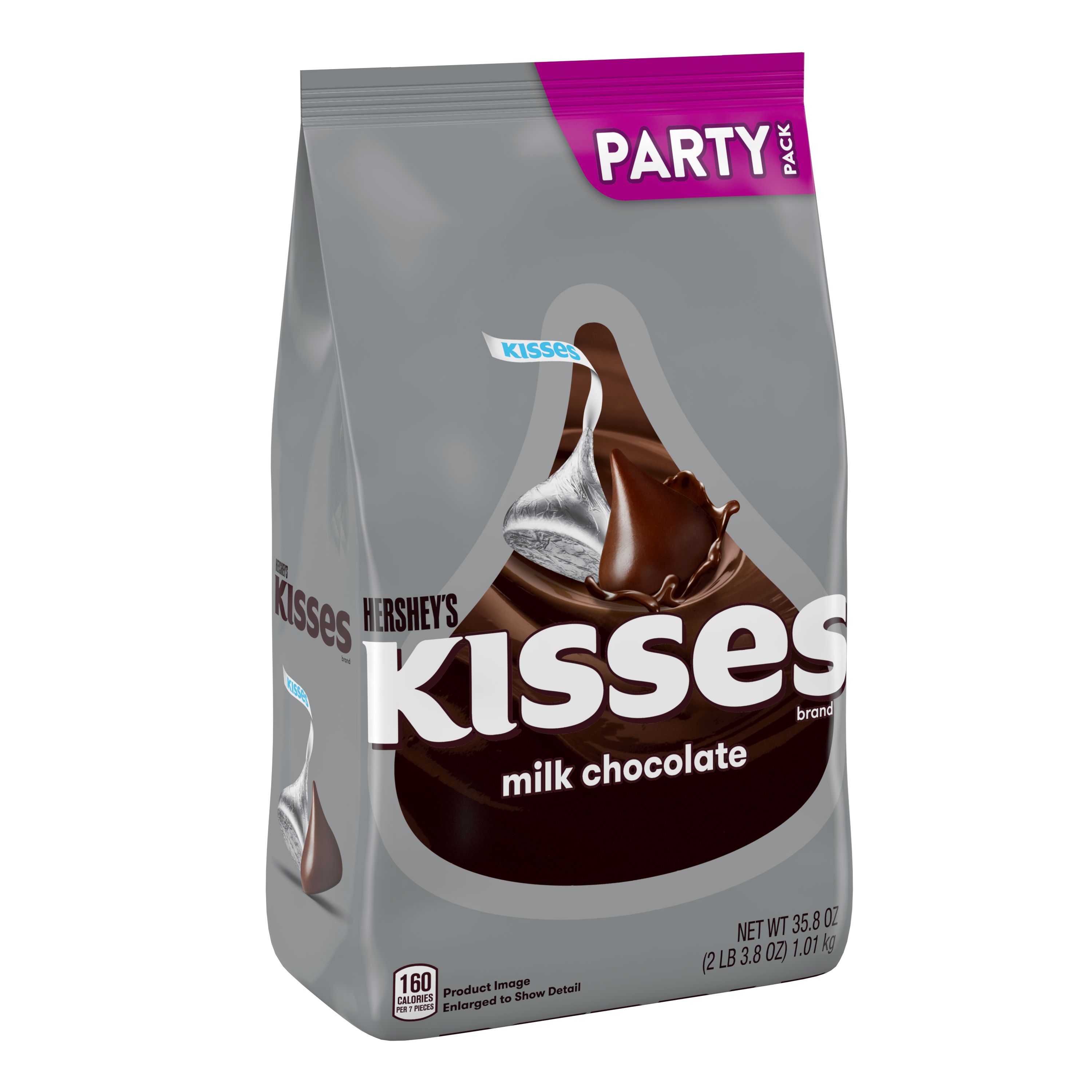 Hershey's Kisses Milk Chocolate Candy Party Pack, 35.8 OZ