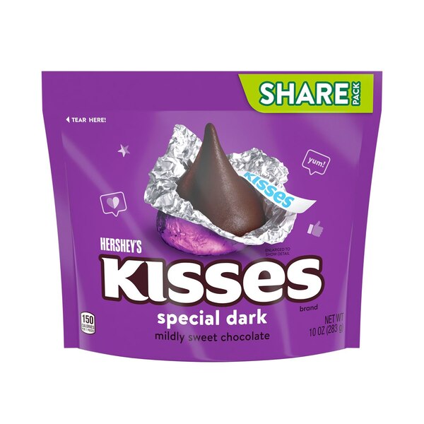 Hershey's Kisses Special Dark Mildly Sweet Chocolates, 10 oz