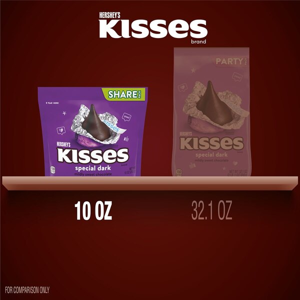 Hershey's Kisses Special Dark Mildly Sweet Chocolates, 10 oz