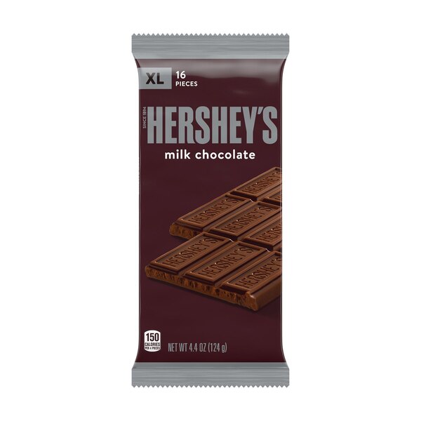 Hershey's Milk Chocolate XL Candy Bar, 16 pcs, 4.4 oz