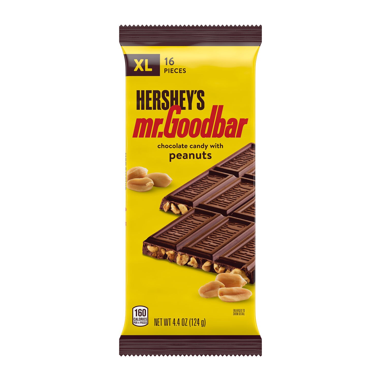 Hershey's Mr. Goodbar Chocolate with Peanuts XL Candy Bar, 16 pcs, 4.4 oz