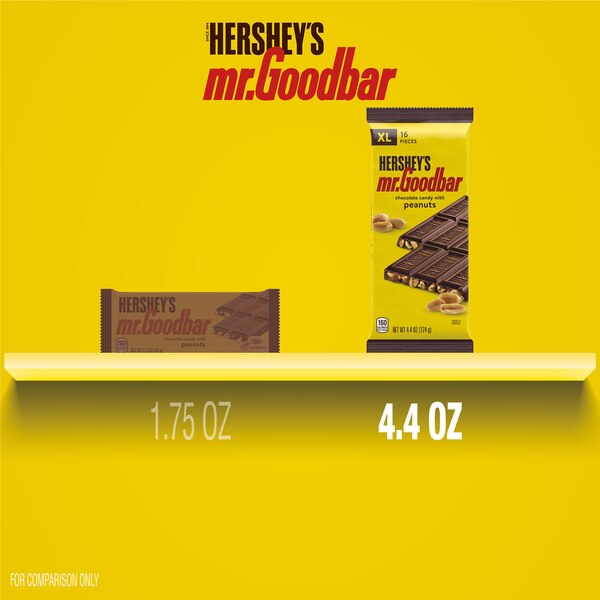 Hershey's Mr. Goodbar Chocolate with Peanuts XL Candy Bar, 16 pcs, 4.4 oz