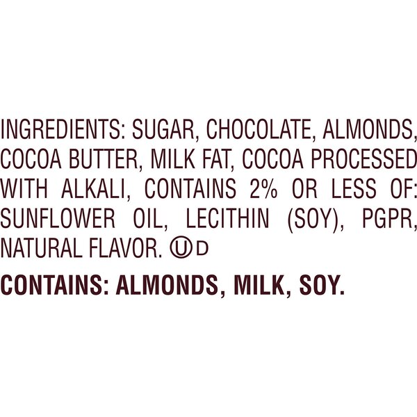 Hershey's Special Dark Mildly Sweet Chocolate with Almonds XL Candy, 4.25 oz