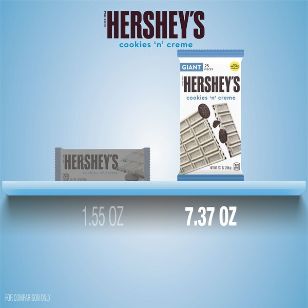 Hershey's Cookies 'n' Creme Giant Candy, 7.37 Oz