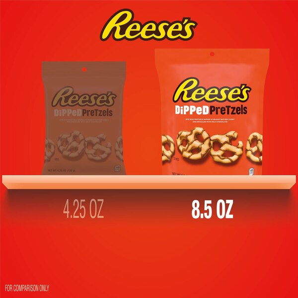 Reese's Dipped Pretzels Chocolate and Peanut Butter Candy, 8.5 oz
