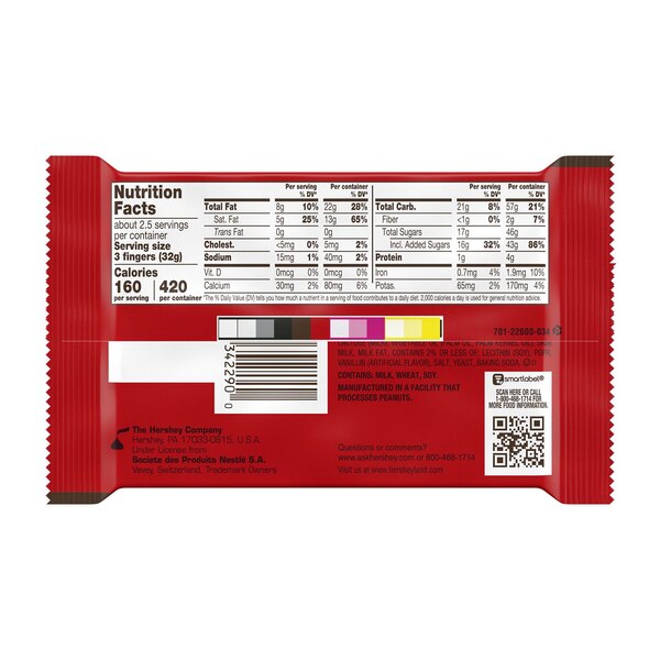 Kit Kat Milk Chocolate, King Size Wafer Candy, 3 oz