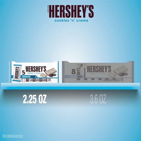 Hershey's Cookies 'N' Creme Snack Size Candy, 5 ct, 0.45 oz