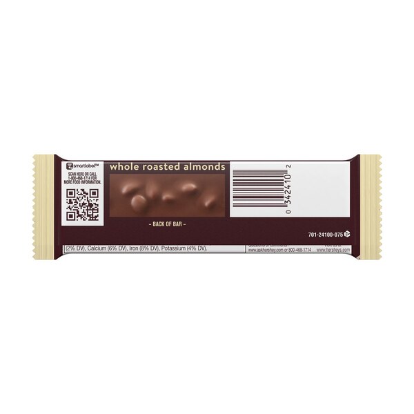 Hershey's Milk Chocolate with Almonds Candy Bar, 1.45 OZ