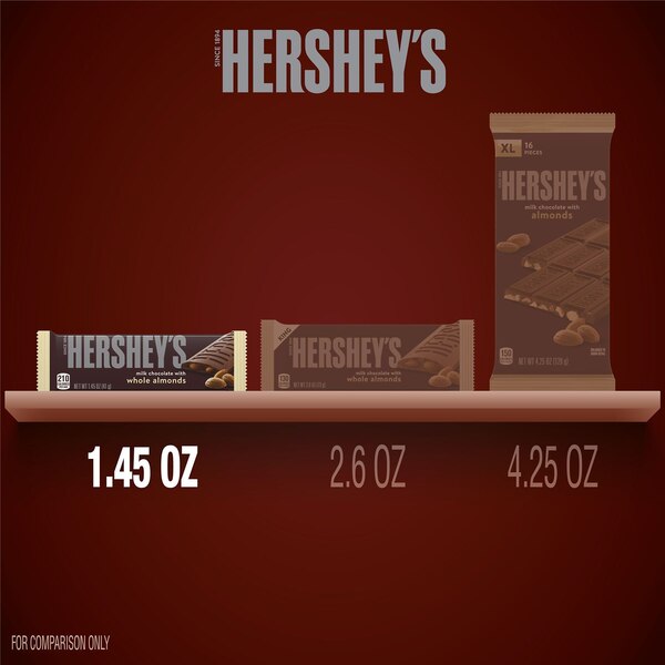 Hershey's Milk Chocolate with Almonds Candy Bar, 1.45 OZ