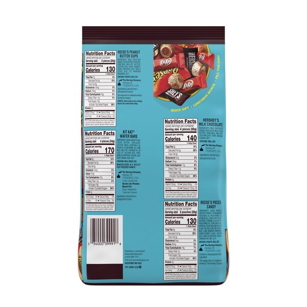 Hershey's, Kit Kat And Reese's Assorted Flavored Miniatures, Candy Party Pack, 33.38 oz