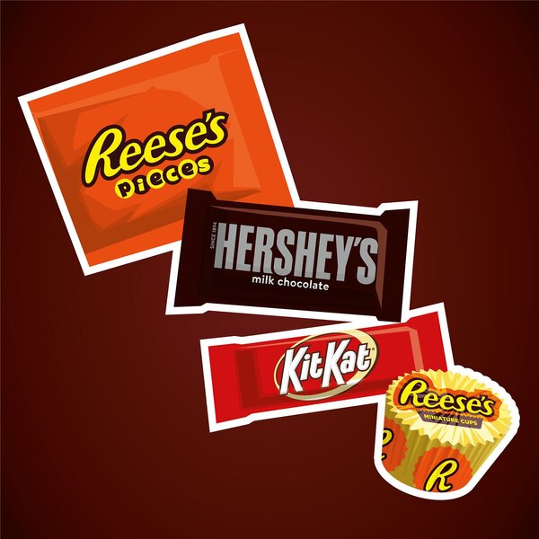 Hershey's, Kit Kat And Reese's Assorted Flavored Miniatures, Candy Party Pack, 33.38 oz