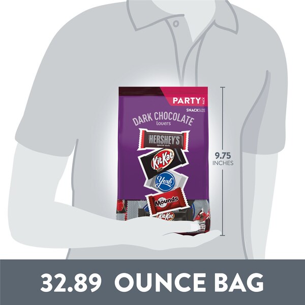 Hershey Assorted Dark Chocolate Flavored Snack Size Candy, 32.89 oz