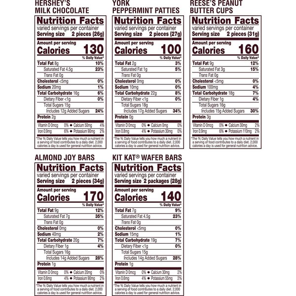 Hershey Assorted Chocolate Flavored Snack Size Candy, 33.43 oz