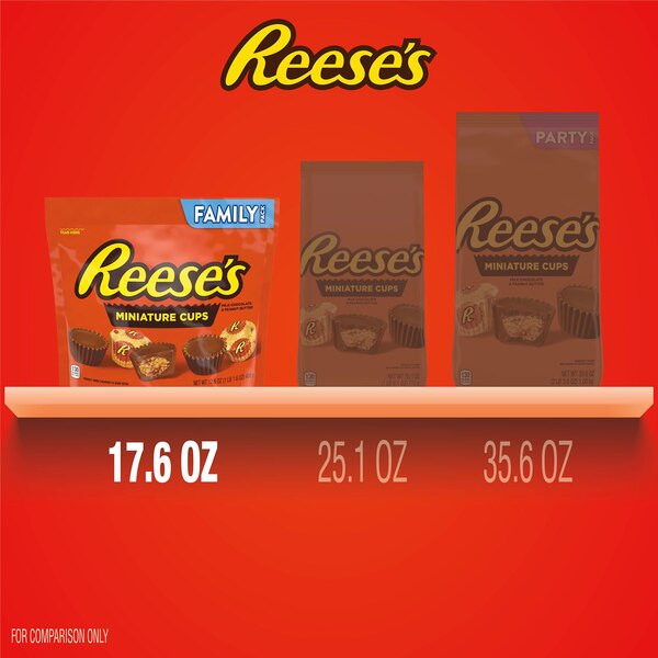 Reese's Miniatures Milk Chocolate Peanut Butter Cups Candy, 17.6 oz