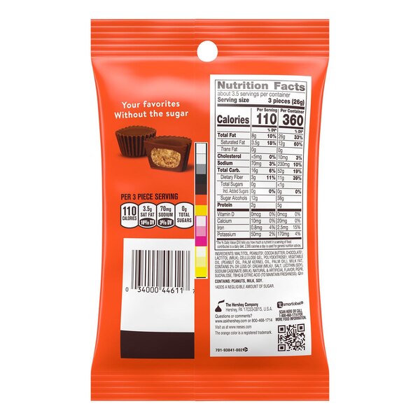 Reese's Peanut Butter Cups Miniatures, Sugar Free, 3 oz