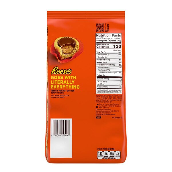 Reese's Miniatures Milk Chocolate Peanut Butter Cups Candy, 35.6 oz