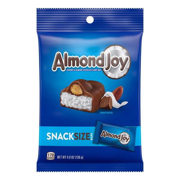 Almond Joy, Coconut and Almond Chocolate Snack Size Candy Bars, 4.8 oz