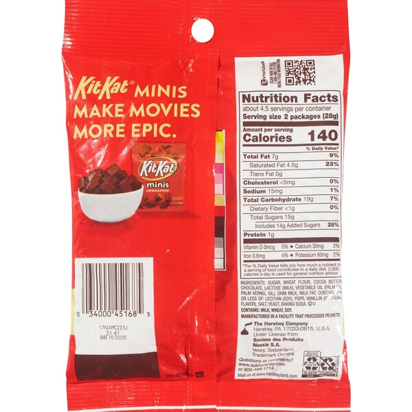 KitKat Snack Size Bag, 4.41 oz