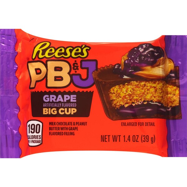 Reese's Big Cup Caramel Milk Chocolate Peanut Butter Cups Candy Pack, 1.4 oz