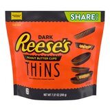 Reese's Thins Peanut Butter Cups Dark Chocolate Candy, 7.37 OZ, thumbnail image