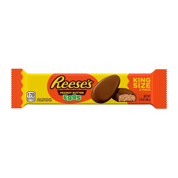Reese's, Milk Chocolate Peanut Butter Eggs, King Size, 2.4 oz