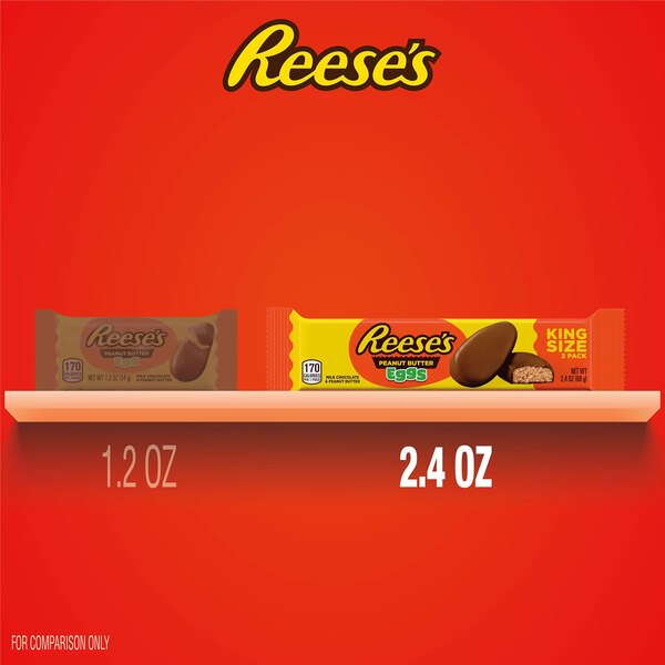 Reese's, Milk Chocolate Peanut Butter Eggs, King Size, 2.4 oz