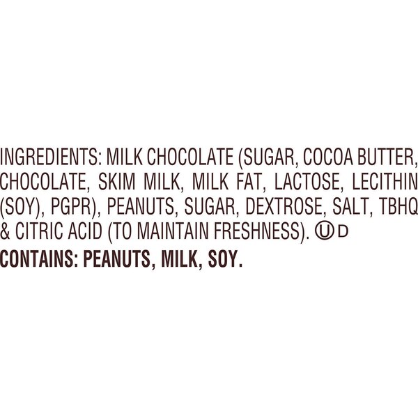 Reese's Milk Chocolate King Size Peanut Butter Cups Candy, 2.8 oz