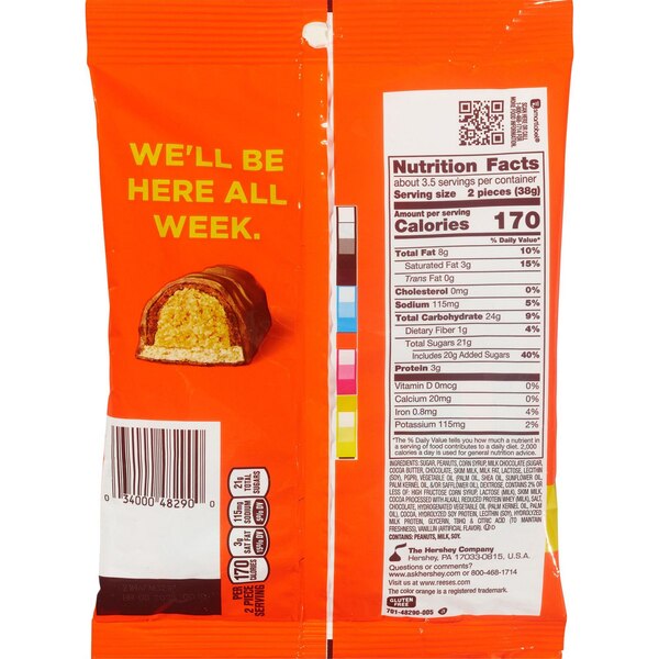 Reese's FastBreak Snack Size Bag, 4.69 oz