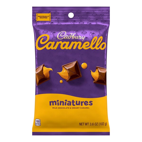 Cadbury, Caramello Minis Peg Bag, 3.6 oz