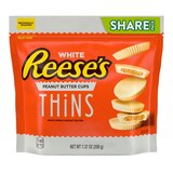 Reese's Thins White Creme Peanut Butter Cups Candy, 7.37 oz, thumbnail image