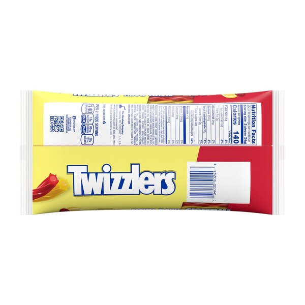 Twizzlers Filled Twists Sweet and Sour Licorice Style, Low Fat Candy Bag, 11 oz