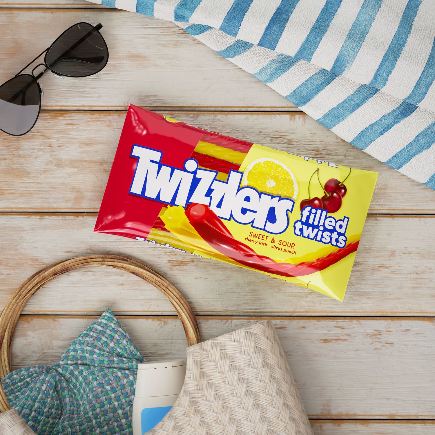 Twizzlers Filled Twists Sweet and Sour Licorice Style, Low