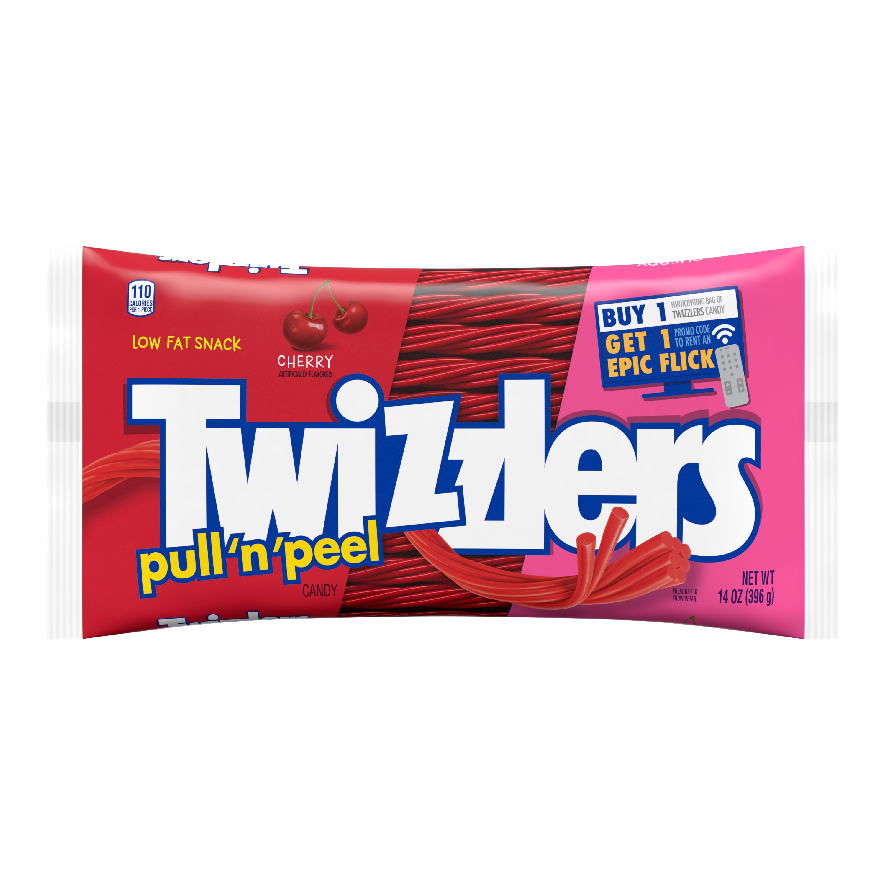 Twizzlers Cherry Pull 'N' Peel Chewy Candy, 14 OZ