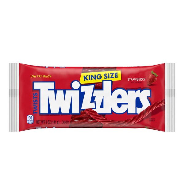 Twizzlers Twists Strawberry Flavored King Size Licorice Style Candy, 5 oz