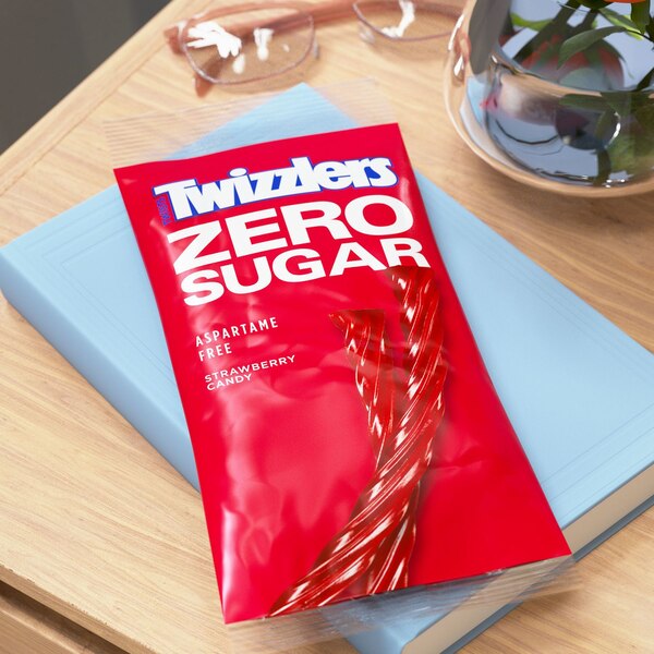 Twizzlers, Zero Sugar Twists Strawberry Flavored Licorice Style Candy, 5 oz