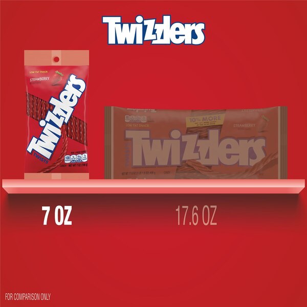 Twizzlers Twists Strawberry Flavored Chewy Candy, 7 oz