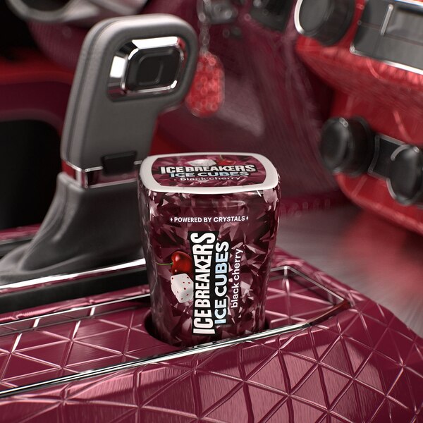 Ice Breakers Ice Cubes Sugar Free Black Cherry Gum, 40 ct, 3.24 oz