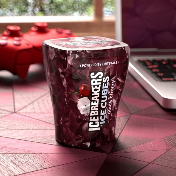 Ice Breakers Ice Cubes Sugar Free Black Cherry Gum, 40 ct, 3.24 oz