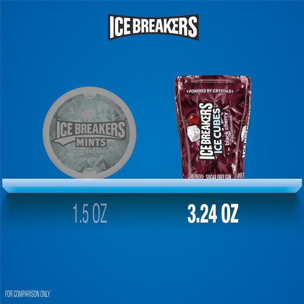 Ice Breakers Ice Cubes Sugar Free Black Cherry Gum, 40 ct, 3.24 oz