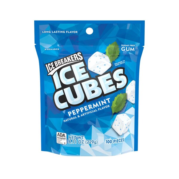 Ice Breakers Ice Cubes Peppermint Sugar Free Gum