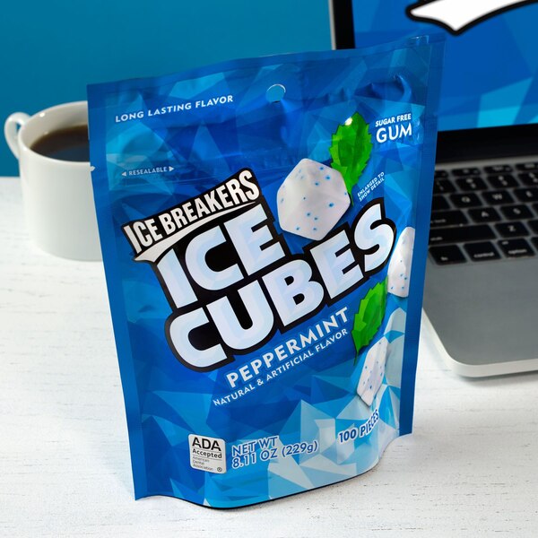 Ice Breakers Ice Cubes Peppermint Sugar Free Gum