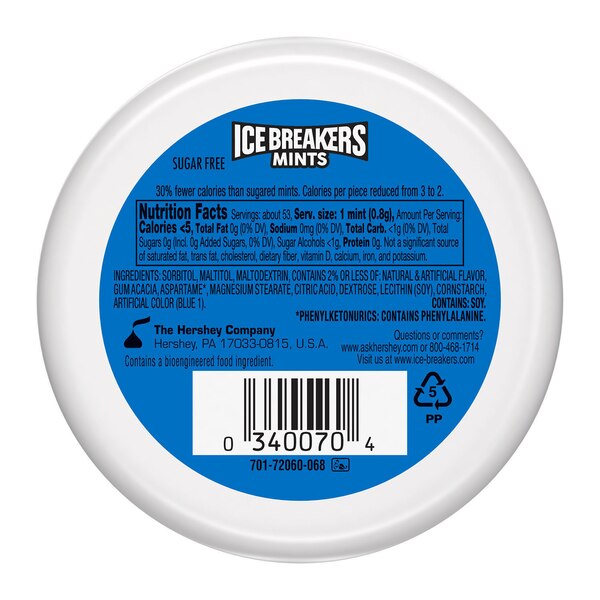 Ice Breakers Cool Mint Sugar Free Mints, 1.5 oz