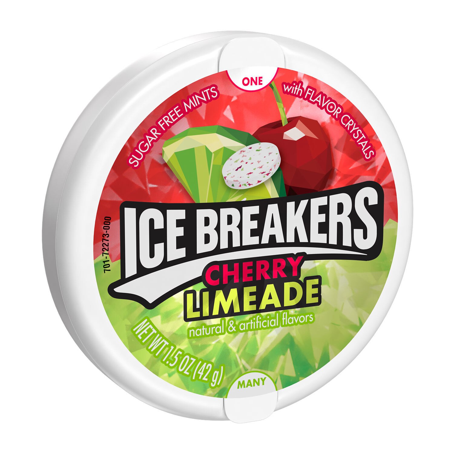 ICE BREAKERS Cherry Limeade Flavored Sugar Free Breath Mints, 1.5 oz, Tin