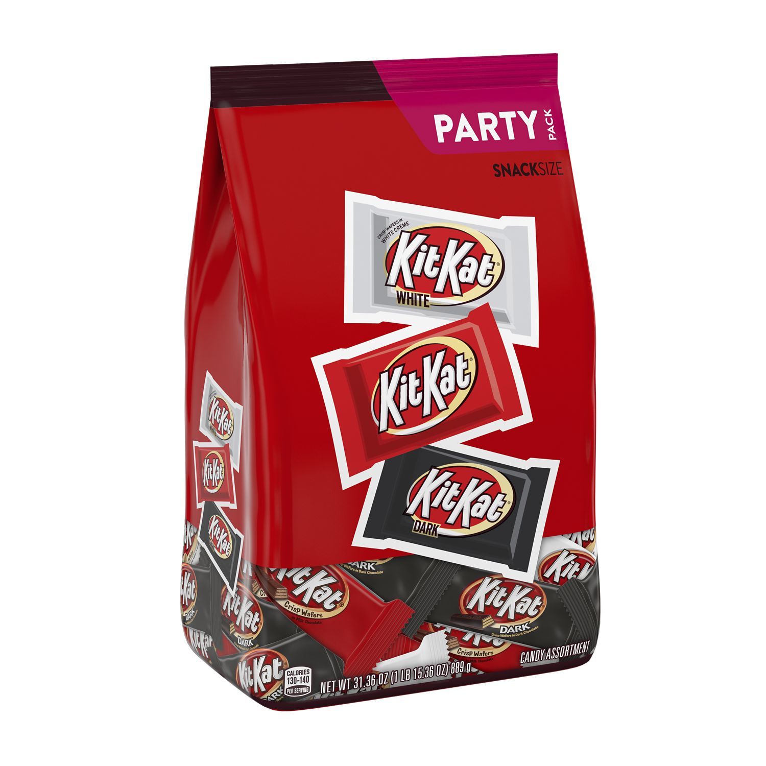 Kit Kat Assorted Chocolate & Creme Snack Size Wafer Candy Bars, 31.36 OZ