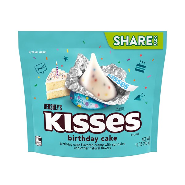 Hershey's Kisses Birthday Cake Flavored Candy, 10 oz